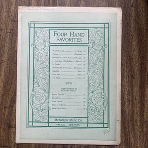 1897 Piano Duet “Intermezzo” (Cavalleria Rusticana) Sheet Music Pietro Mascagni